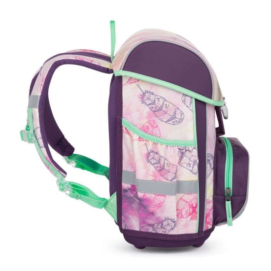 PREMIUM ONE HORSE lovas dekorációval készült csatos iskolatáska szett, tolltartóval és tornazsákkal lányoknak, 3 részes szett - Oxybag