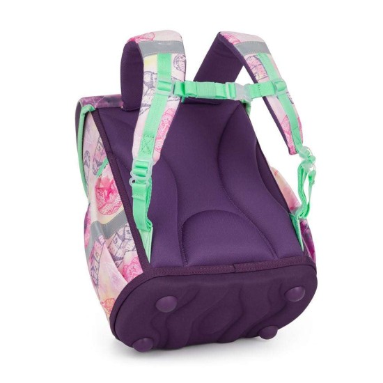 PREMIUM ONE HORSE lovas dekorációval készült csatos iskolatáska szett, tolltartóval és tornazsákkal lányoknak, 3 részes szett - Oxybag