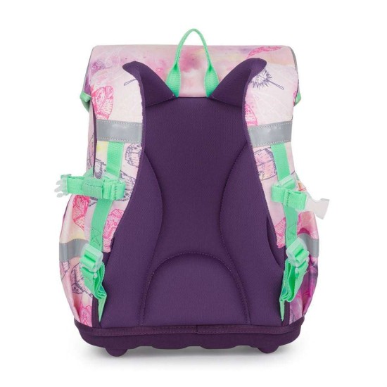 PREMIUM ONE HORSE lovas dekorációval készült csatos iskolatáska szett, tolltartóval és tornazsákkal lányoknak, 3 részes szett - Oxybag