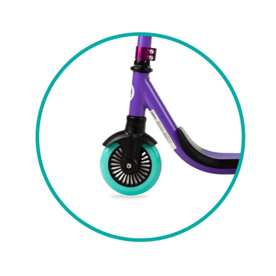 Qkids BRO alumínium roller, menta - viola