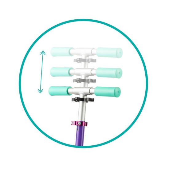 Qkids BRO alumínium roller, menta - viola