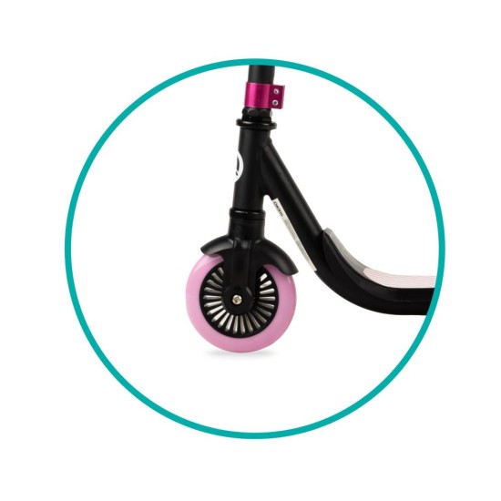 Qkids BRO alumínium roller, rózsaszín - kockás