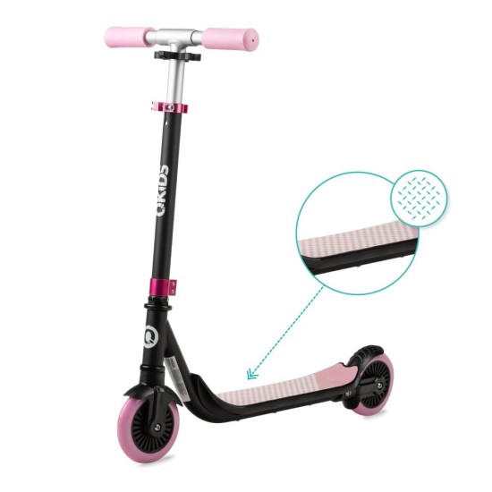 Qkids BRO alumínium roller, rózsaszín - kockás