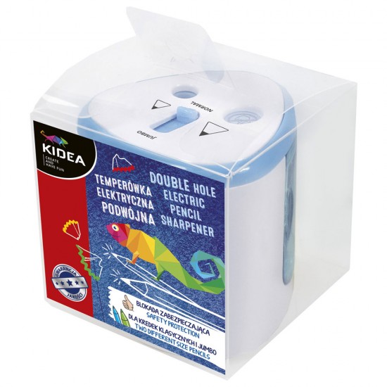 Kidea dupla elektromos ceruzahegyező, kék