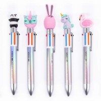 Kidea állatos 6 színű golyóstoll, 1 db.