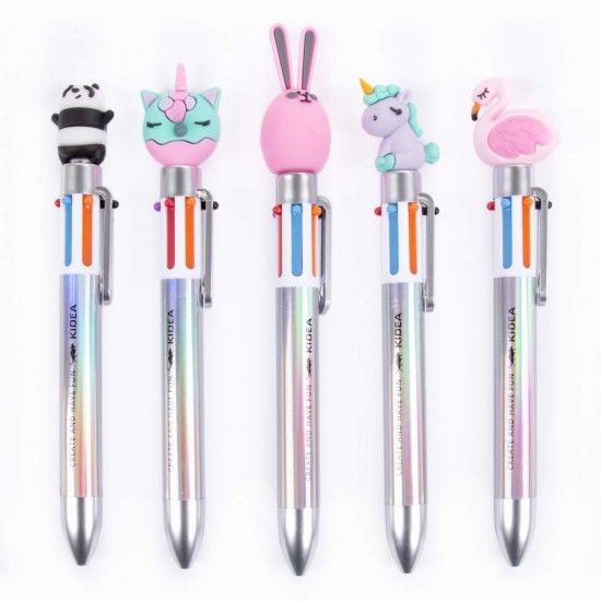 Kidea állatos 6 színű golyóstoll, 1 db.