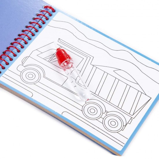 Kidea mágikus vizes kifestőkönyv, munkagép