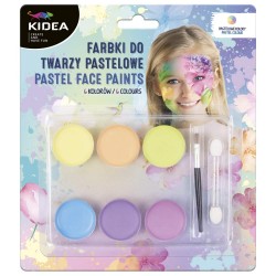 Kidea pastell arcfestő készlet, 6 szín