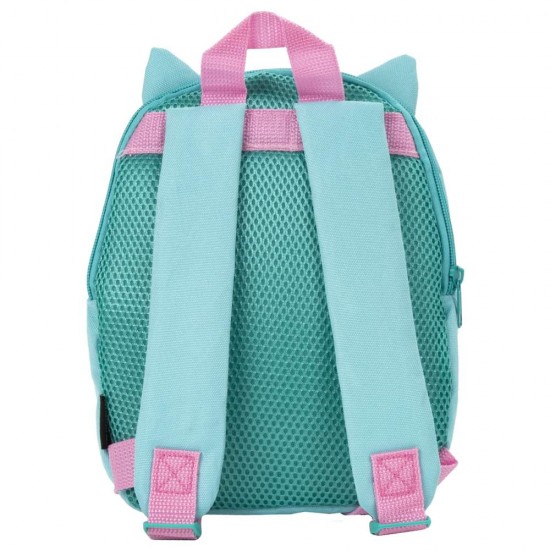 Kindergarten ovis hátizsák lányoknak, türkiz, cica mintás