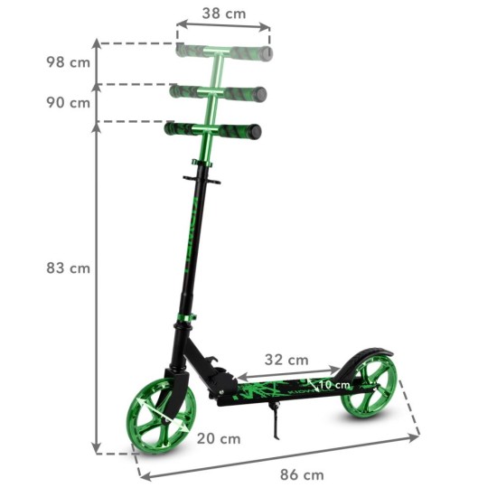 Kidwell BLAST összecsukható roller – green