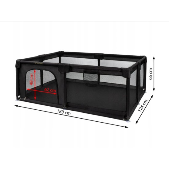 Kidwell FANKO utazójáróka, 120 x 180 cm, fekete
