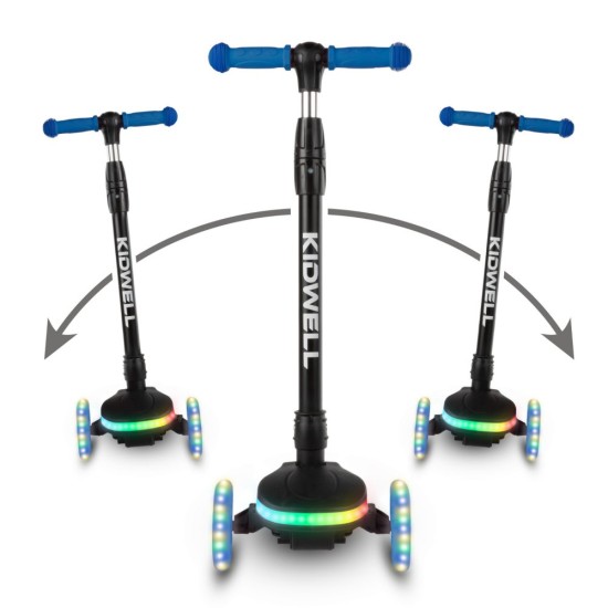Kidwell LUMO 3 kerekű gyermekroller, LED Blue, kék