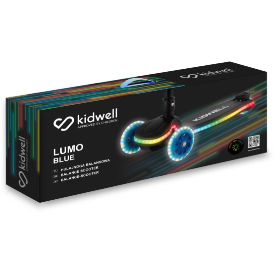 Kidwell LUMO 3 kerekű gyermekroller, LED Blue, kék