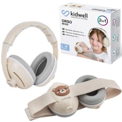 Kidwell ORSO Beige zajvédő fülvédő babáknak és kisgyermekeknek 2 az 1-ben, bézs