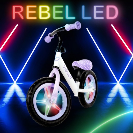 Kidwell Rebel LED futóbicikli, Dots, pöttyös