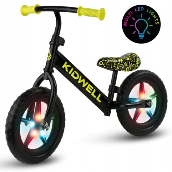 Kidwell Rebel LED futóbicikli, neon sárga