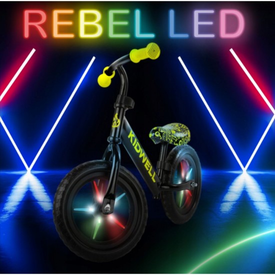 Kidwell Rebel LED futóbicikli, neon sárga