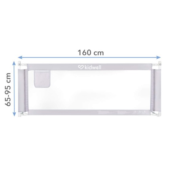 Kidwell TIVA 160 Gray ágyvédő korlát – 160 cm