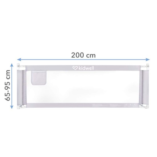 Kidwell TIVA 200 Gray ágyvédő korlát – 200 cm