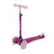 Kidwell UNO Glitter Pink háromkerekű gyerekroller LED kerekekkel