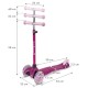 Kidwell UNO Glitter Pink háromkerekű gyerekroller LED kerekekkel
