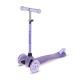 Kidwell UNO Glitter Violet háromkerekű gyerekroller LED kerekekkel