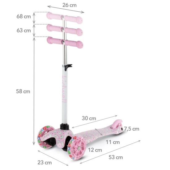 Kidwell UNO háromkerekű gyermekroller, Puppy