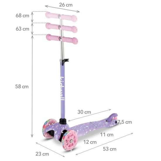 Kidwell UNO háromkerekű gyermekroller, Stars