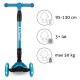 Kidwell VENTO háromkerekű roller – blue-silver
