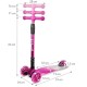 Kidwell VENTO háromkerekű roller – pink-silver