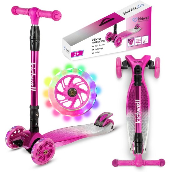 Kidwell VENTO háromkerekű roller – pink-silver