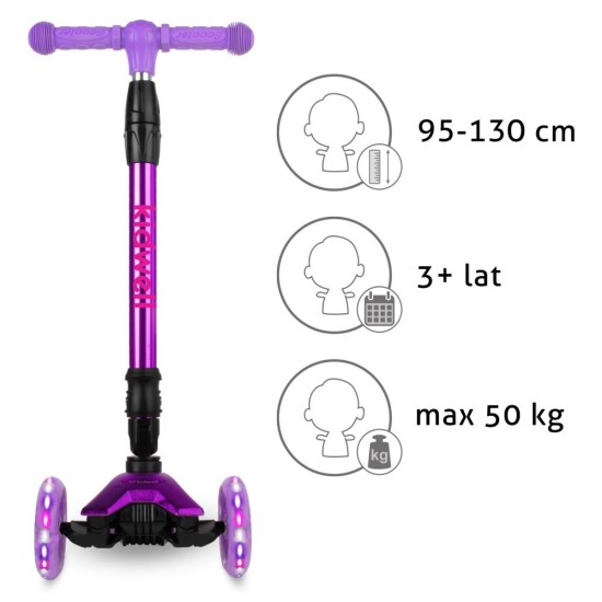 Kidwell VENTO háromkerekű roller – pink-violet