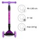 Kidwell VENTO háromkerekű roller – pink-violet