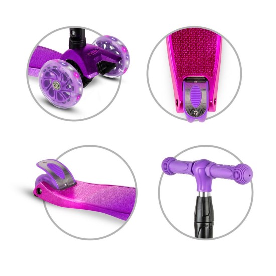 Kidwell VENTO háromkerekű roller – pink-violet