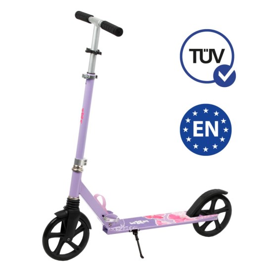 WXM DRIFF összecsukható városi roller, virágos lila-rózsaszín