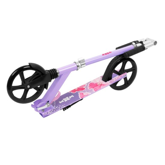 WXM DRIFF összecsukható városi roller, virágos lila-rózsaszín