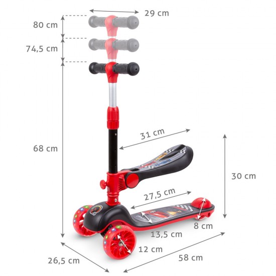 Kidwell RIMBA futóbicikli és roller, versenyautós