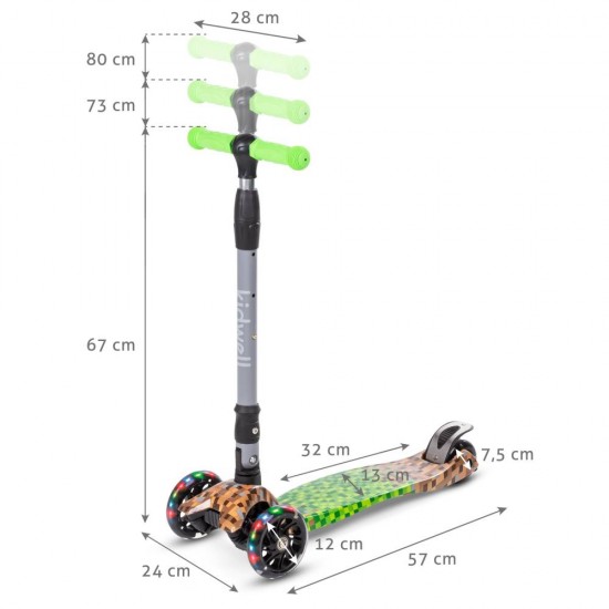 Kidwell VENTO 3 kerekű gyerekroller, Minecraft