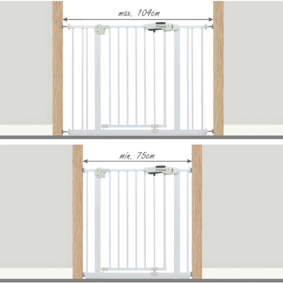 Kidwell Guarda gyermek biztonsági kapu 75-105 cm, fehér
