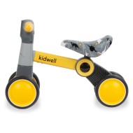 Kidwell PEPITO futóbicikli 1 éves kortól, Dínós, sárga-szürke