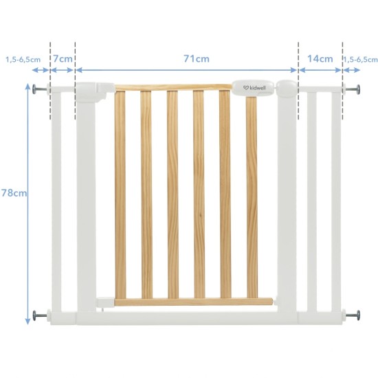 Kidwell Trasti biztonsági kapu 74-105 cm