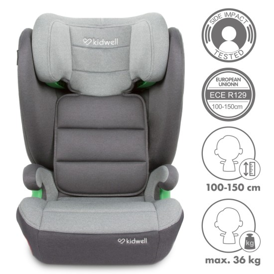 Kidwell Weston i-Size gyerekülés 3 éves kortól, sötét szürke