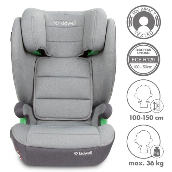 Kidwell Weston i-Size gyerekülés 3 éves kortól, világos szürke