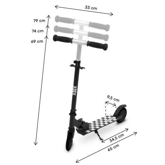 WXM SKIPO összecsukható alumínium roller, sakk WXM SKIPO összecsukható alumínium roller, sakk