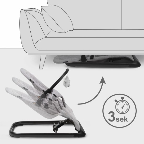 Kidwell LARO babahinta és pihenőszék, szürke/fekete