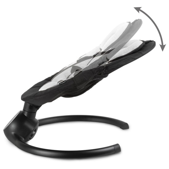 Kidwell REVE 2 az 1-ben ringató-zenélő elektromos babahinta és pihenőszék, fekete/ezüst