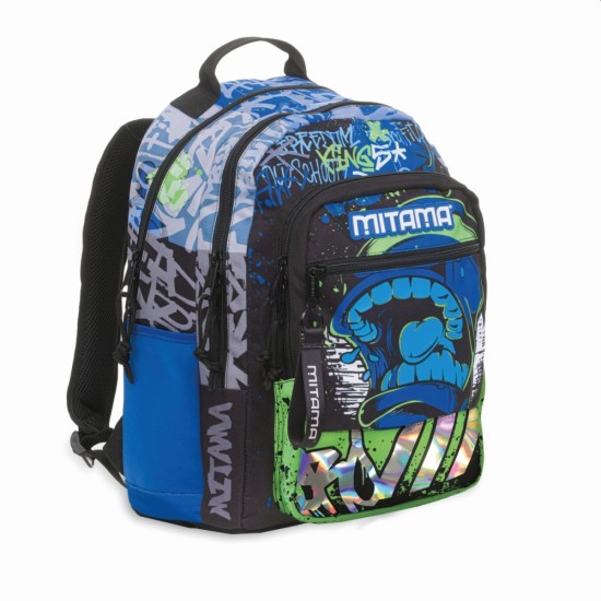 Ergonomikus háromrekeszes iskolai hátizsák fiúknak, CITY BRO-Mitama