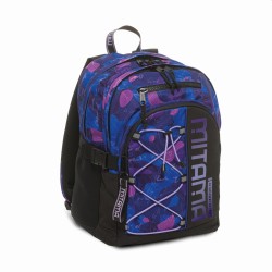 Háromrekeszes iskolatáska/hátizsák, lila, PURPLE CAMU-Mitama
