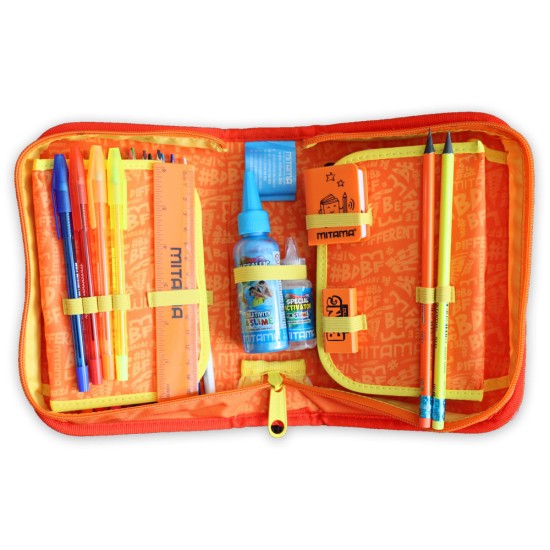 Kihajtható, nagyméretű és felszerelt tolltartó, STREET GAME - Mitama