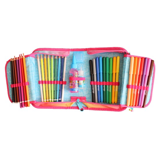 Kihajtható, nagyméretű, felszerelt tolltartó, MUSIC LOVER-Mitama